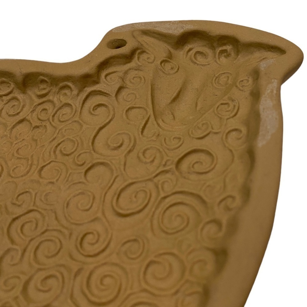 VTG 1986 Hill Designs Brown Bag Cookie Art Stoneware Flying Angel Cookie Mold - Picture 3 of 6